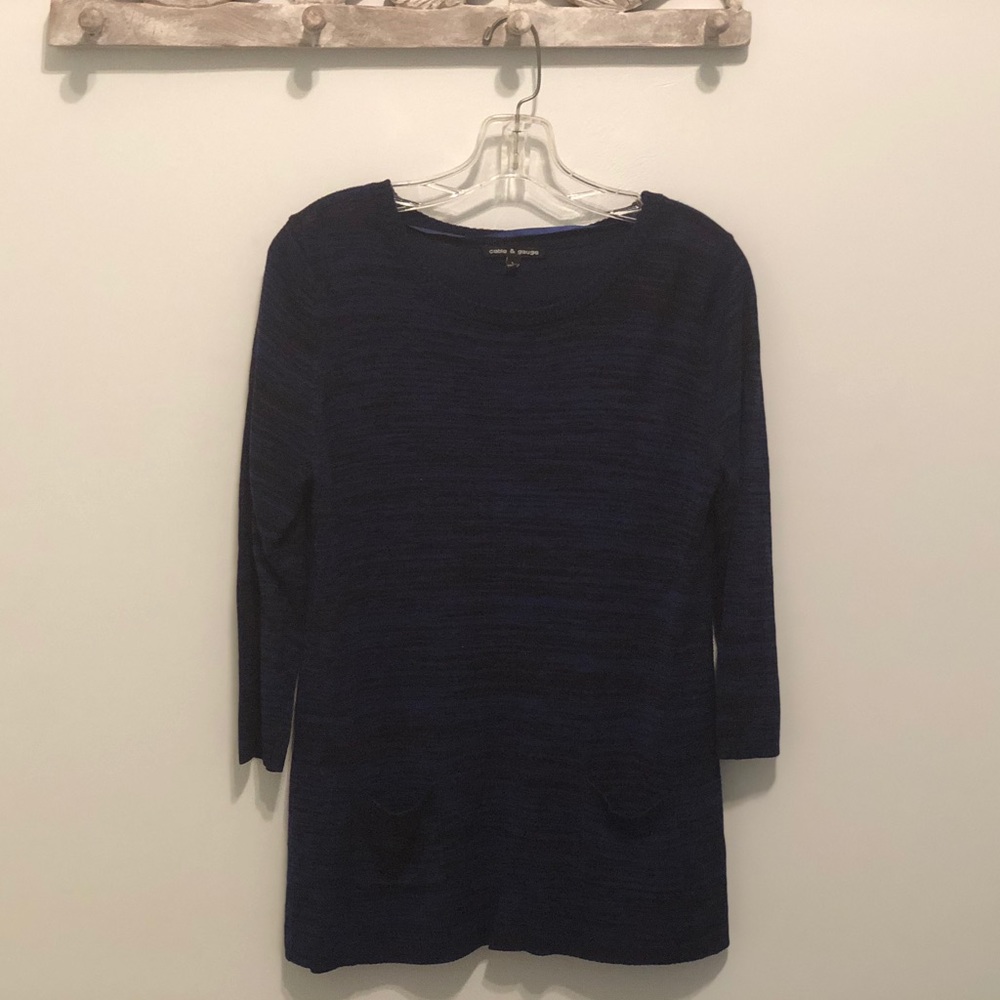 Cable & Gauge 3/4 Sleeve Tunic- Large